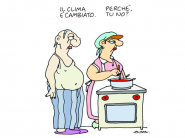 La Vignetta di Altan su le donne italiane e il clima