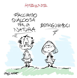 Fogliazza vignetta sull'ambiente