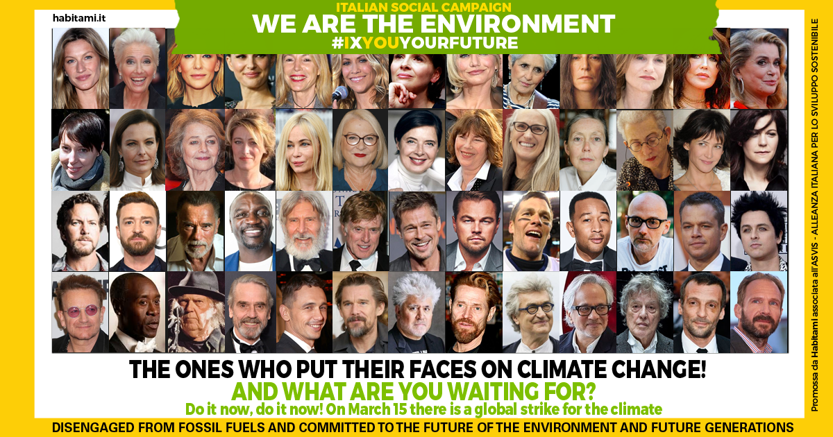 International stars, the ones who put their face on climate change!